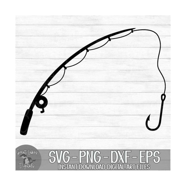 Fishing Pole - Instant Digital Download - svg, png, dxf, and - Inspire  Uplift