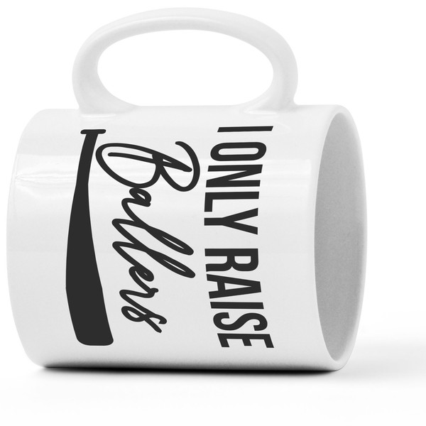 I Only Raise Ballers Mug, Baseball Mug, Baseball Gifts, Fun Coffee Cups, Baseball Fan, Gifts for Dad, Baseball Themed, Baseball Throw - 4.jpg