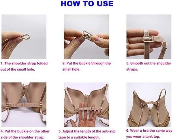 3 Pack Non-slip Women's Elastic Bra Strap Holder - Keep Your Bra