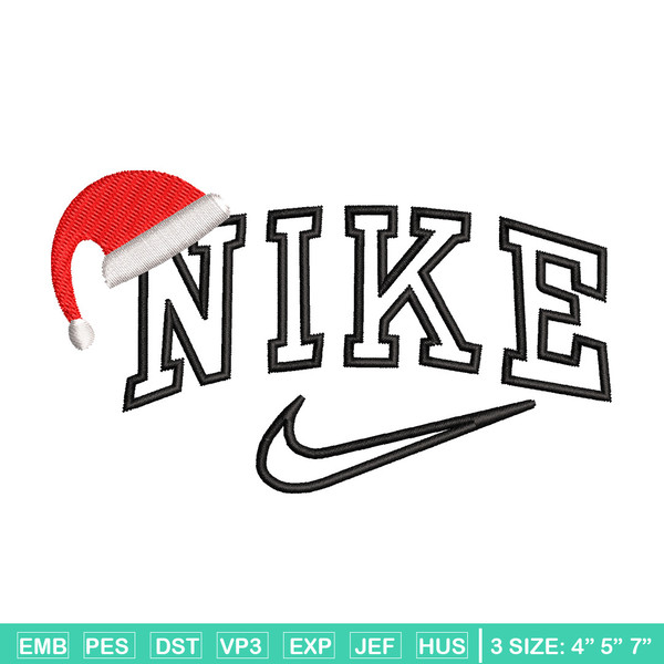 Nike hat embroidery design, Chrismas embroidery, Nike design, Embroidery shirt, Embroidery file, Digital download.jpg