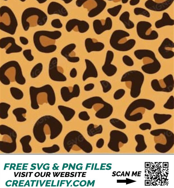 Leopard Print Pattern SVG, PNG, PDF, Cheetah Print SVG