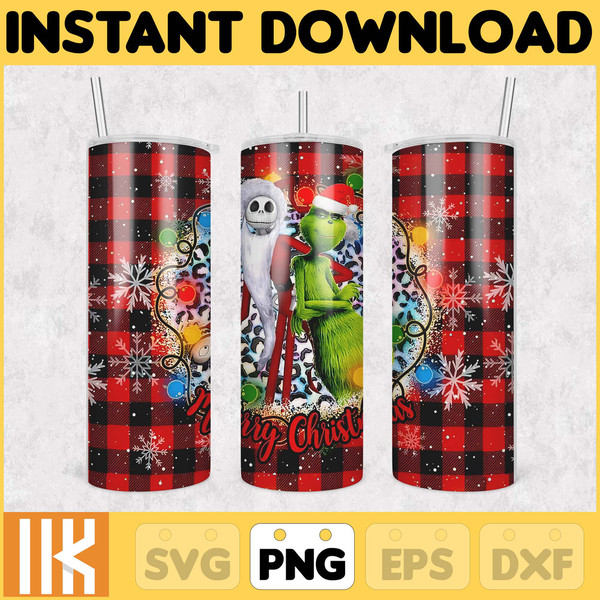 The Grinch Christmas Tumbler Wrap Png, Skinny Tumbler Png - Inspire Uplift