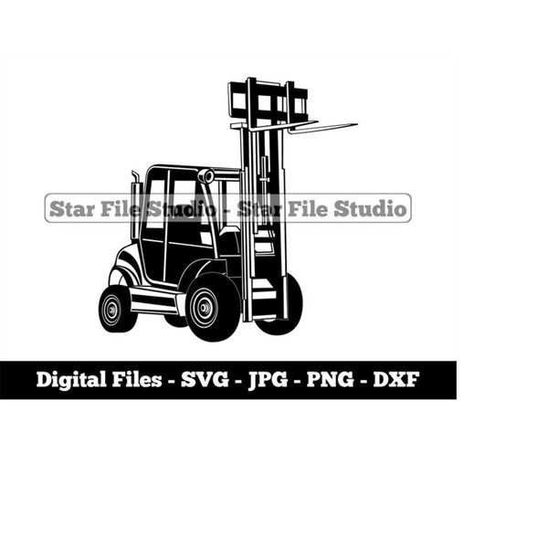 Forklift 2 Svg, Forklift Svg, Heavy Equipment Svg, Forklift - Inspire ...
