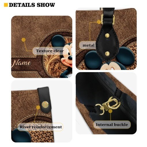 Custom Name Mickey Leather Bag,Mickey Handbag,Disney Lover's Handbag,Disney Bags,Handmade Bag,Woman Handbag,Custom Leather Bag,Shopping Bag - 3.jpg