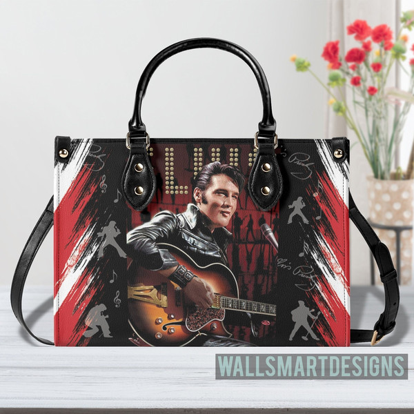 Elvis Presley Leather handBag, Leather Bag,Travel handbag,Teacher Handbag,Gift for fan,Handmade Bag,Custom Bag,Vintage Bags,Woman Shoulder - 1.jpg