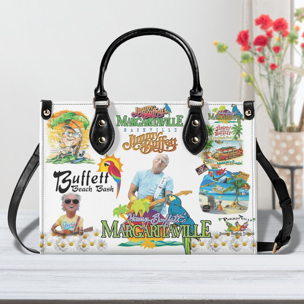 Jimmy buffett Music Leather Bags, Jimmy buffett Women Bag And Purses, Jimmy buffett Lover's Handbag, Custom Leather Bags, Women Handbag - 2.jpg