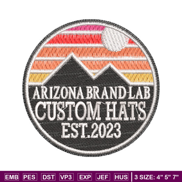 Arizona hat logo embroidery design, Arizona hat embroidery, logo design, logo shirt, Embroidery shirt, Instant download.jpg