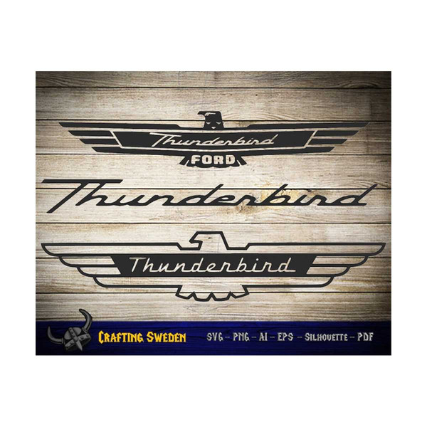 Ford Thunderbird Logo for cutting & - SVG, AI, PNG and Silho