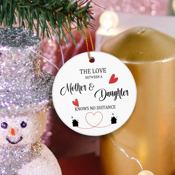 Christmas Ornament 2023, The Love Between A Mother & Daughter Ornament, Christmas Decoration, Xmas Gift for Mom and Daughter, Birthday Gift - 1.jpg