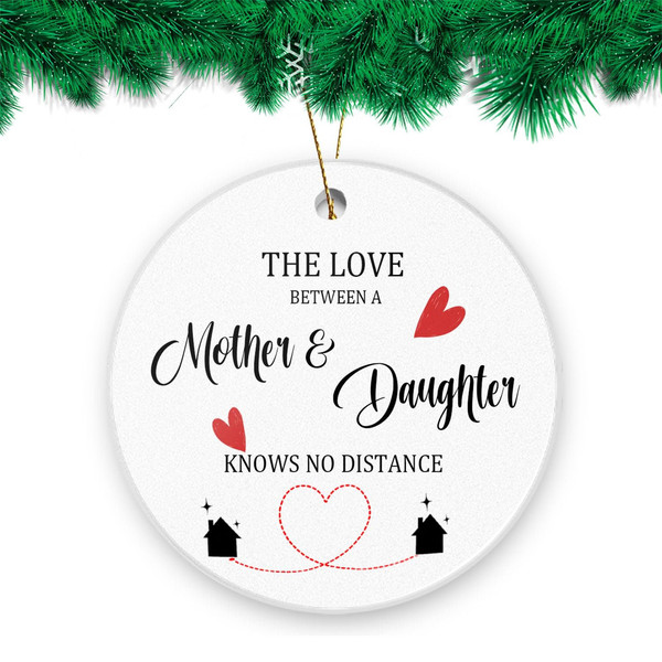 Christmas Ornament 2023, The Love Between A Mother & Daughter Ornament, Christmas Decoration, Xmas Gift for Mom and Daughter, Birthday Gift - 2.jpg