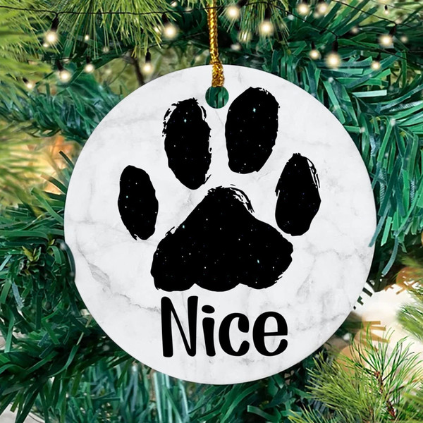 Dog Paw Ornament, Custom Pet Paw Print Christmas Ornament, Dog Lover Gift, Dog Christmas, Dog Gift Dog Keepsake 2023, Pet Paw Print Ornament - 2.jpg