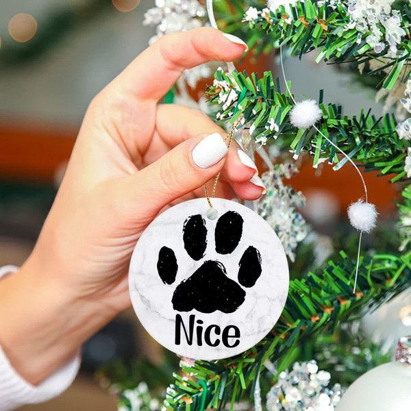 Dog Paw Ornament, Custom Pet Paw Print Christmas Ornament, Dog Lover Gift, Dog Christmas, Dog Gift Dog Keepsake 2023, Pet Paw Print Ornament - 6.jpg