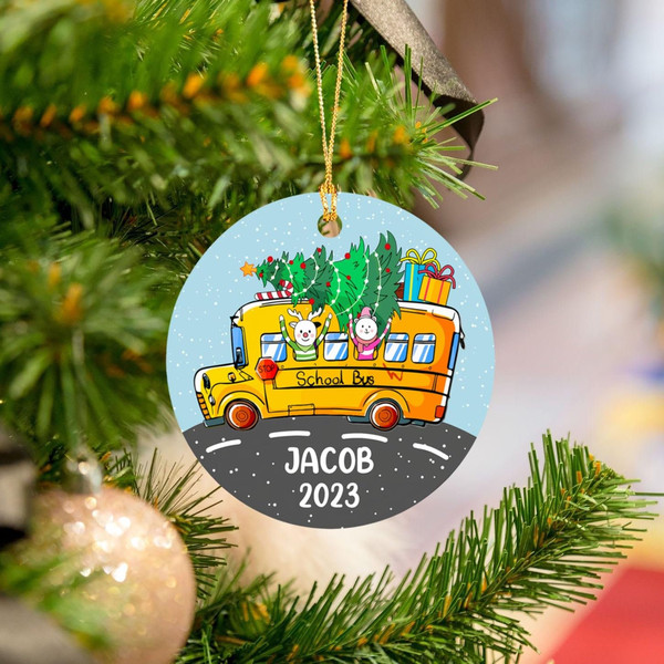 School Bus Driver Christmas Ornament, Personalized School Bus Driver Ornaments Xmas 2023, Bus Driver Ornament for Christmas Tree Decoration - 4.jpg