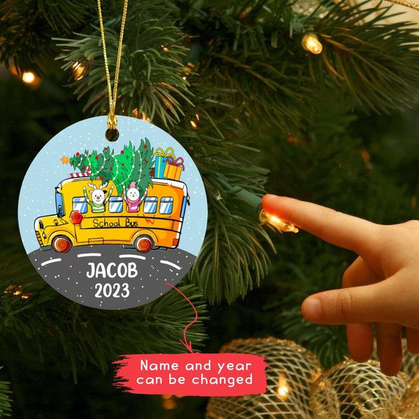 School Bus Driver Christmas Ornament, Personalized School Bus Driver Ornaments Xmas 2023, Bus Driver Ornament for Christmas Tree Decoration - 5.jpg