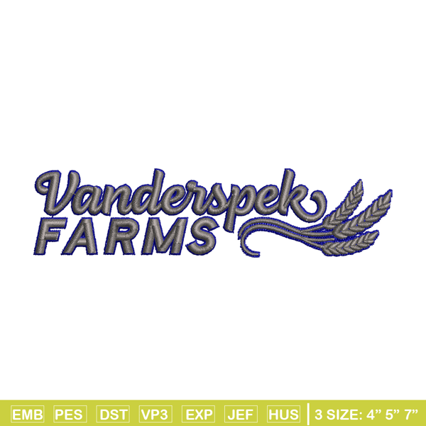 Vanderspek farms logo embroidery design, logo embroidery, logo design, Embroidery shirt, logo shirt, Instant download.jpg