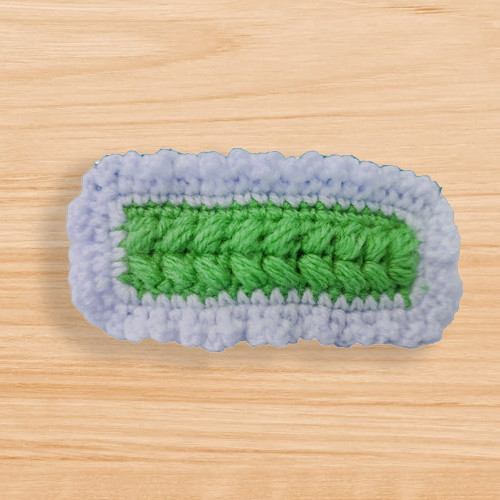 a crochet hair clip pattern