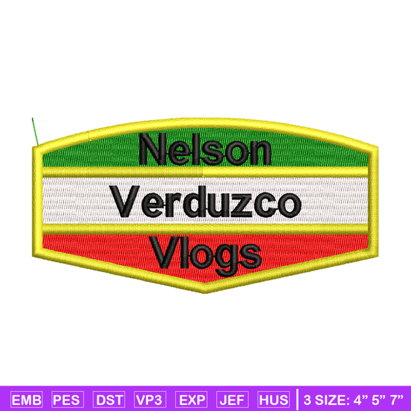 Nelson verduzco vlogs logo embroidery design, logo embroidery, Embroidery shirt, logo design, Digital download..jpg