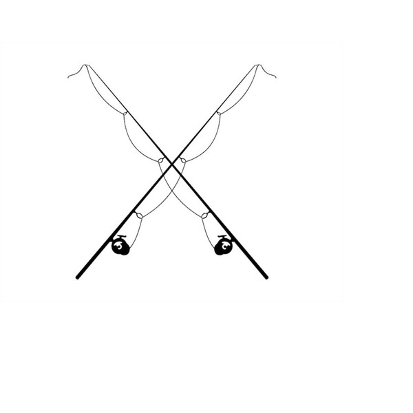 Fishing Rods Svg, Fishing Pole Svg, Fishing Clipart, Cut Fil