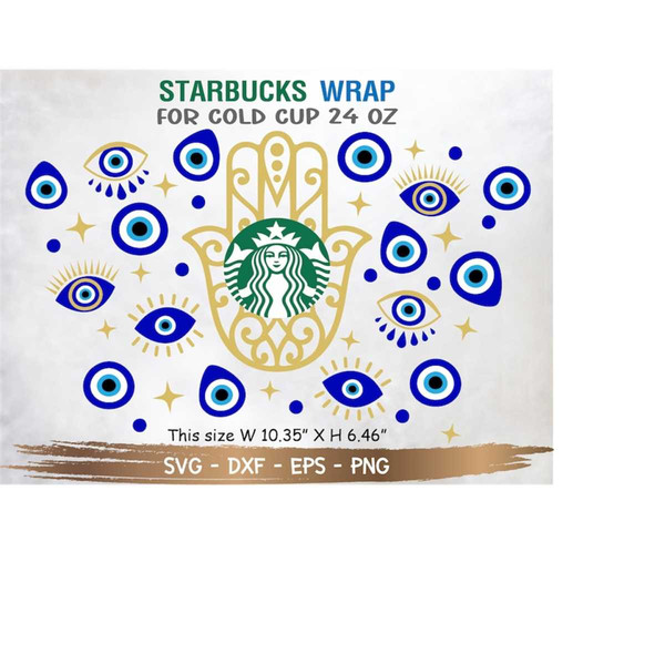 4 x Celestial Starbucks Cup Wraps SVG