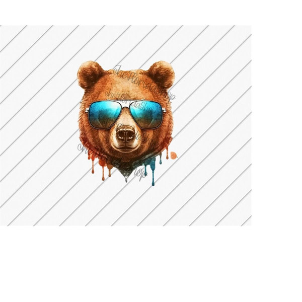 Bear Sunglasses png, Clipart png, Nature png, Father's Day p - Inspire ...