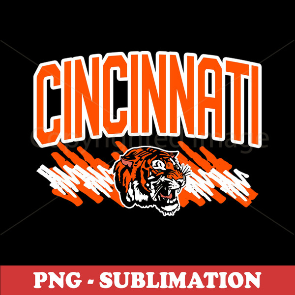 Cincinnati Football Sublimation Design - High-Intensity - Dynamic PNG Digital Download