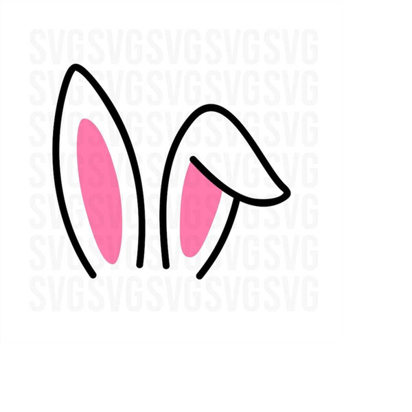 Bunny Ears Svg, Cute Bunny Ears Svg, Bunny Rabbit Svg, Easter Svg