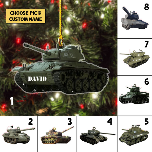 Veteran Tank Ornament, Military Tank Ornament, Veterans Day Ornament Gift for Veteran Dad Veteran Brother Veteran Grandpa,Army Tank Ornament - 1.jpg