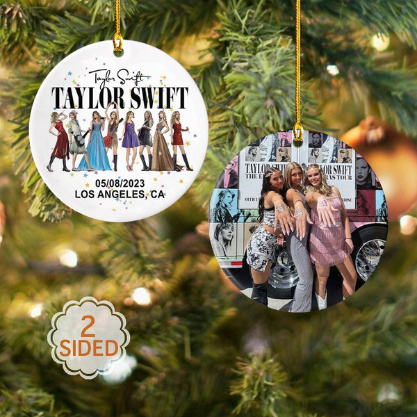 Personalized Taylor Swift Era's Tour Ceramic Ornament, The Era Tour 2023 ornament, Ceramic ornament Christmas, Fans Gifts Taylor, Music Fans - 2.jpg