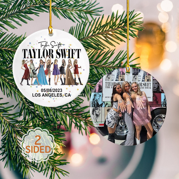 Personalized Taylor Swift Era's Tour Ceramic Ornament, The Era Tour 2023 ornament, Ceramic ornament Christmas, Fans Gifts Taylor, Music Fans - 4.jpg