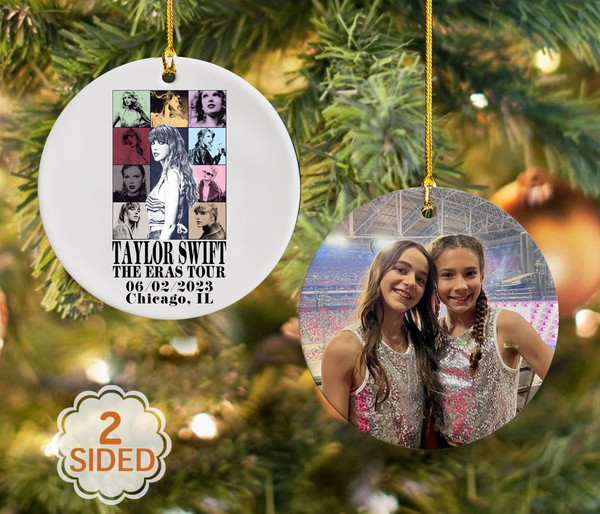 Personalized The Eras Tour Ornament, Custom Swiftie Taylor Fan Gifts 2023, Christmas Taylor Ceramic Ornament, Gift for Her Ceramic ornament - 4.jpg