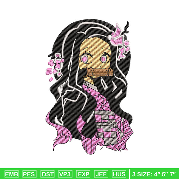 Kamado Nezuko embroidery design, Kimetsu no Yaiba embroidery - Inspire ...