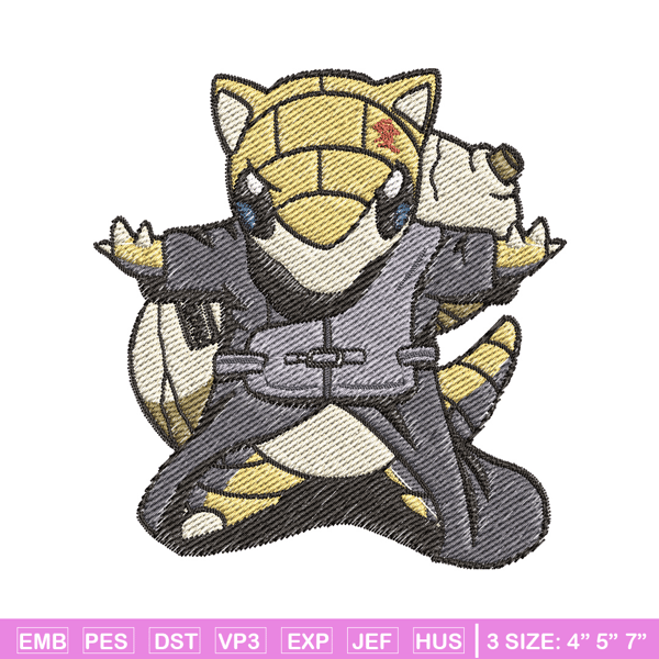 Sandshrew embroidery design, Pokemon embroidery, Anime design, Embroidery file, Digital download, Embroidery shirt.jpg