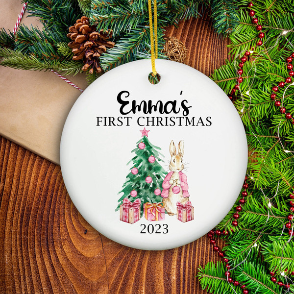 Baby's First Christmas Ornament, Personalized First Christmas Girl Ornament, Custom Baby Girl Ornament 2023,Christmas Ornament Gift For Girl - 1.jpg