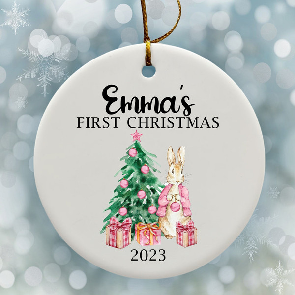 Baby's First Christmas Ornament, Personalized First Christmas Girl Ornament, Custom Baby Girl Ornament 2023,Christmas Ornament Gift For Girl - 3.jpg