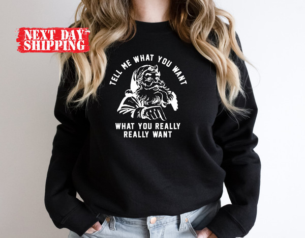 Tell Me What You Want What You Really Really Want Shirt,Christmas Santa Sweatshirt,Santa Tees,Christmas Gift shirt,Santa Gift Shirt,Xmas Tee - 4.jpg