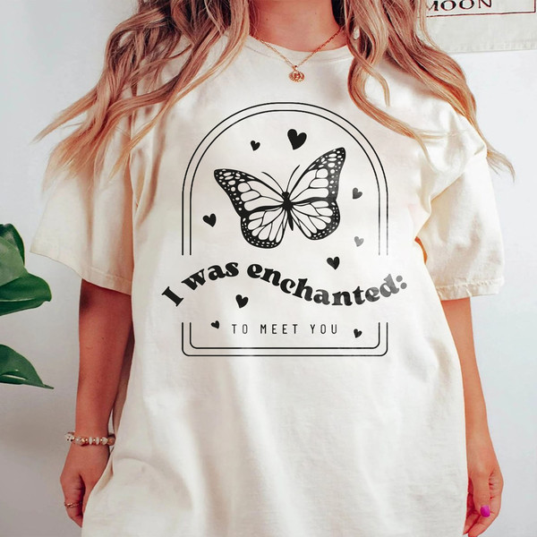Enchanted, Speak now merch shirt, I was enchanted to meet you t-shirt, Swiftie inspired t-shirt, swiftie gift, butterfly shirt - 4.jpg