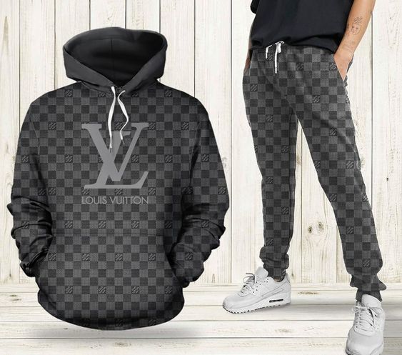 Louis Vuitton Eagle Hoodie Long Pants 3d Set Lv Luxury Clothing