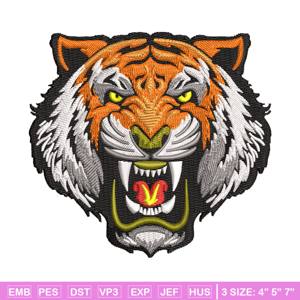 Tiger face embroidery design, Tiger embroidery, Embroidery file, Embroidery shirt, Emb design, Digital download.jpg