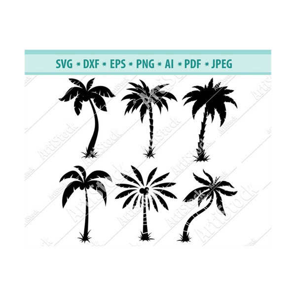 Palm Tree SVG Bundle, Palm Tree SVG, Palm Tree Clipart, Palm - Inspire ...