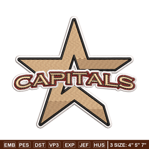 Capitals logo embroidery design, Logo embroidery, Embroidery file, Embroidery shirt, Emb design, Digital download.jpg