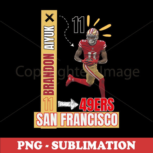 Brandon Aiyuk San Francisco 49ers 10.5 x 13 Sublimated Player Plaque