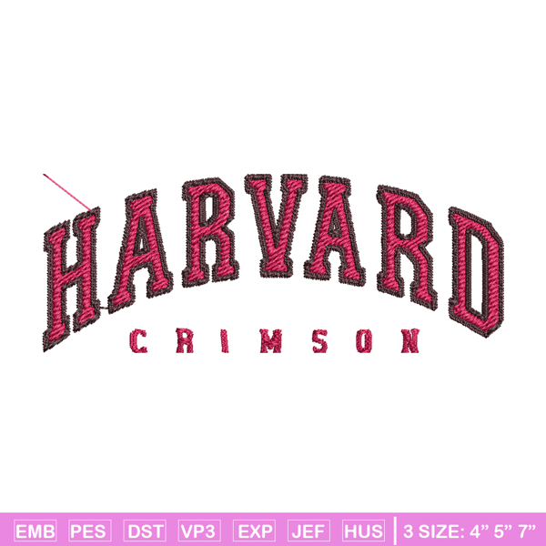 Harvard Crimson embroidery, Harvard Crimson embroidery, Football embroidery, Sport embroidery, NCAA embroidery. (7).jpg