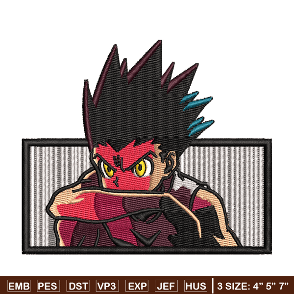 Gon rectangle embroidery design, Hxh embroidery, Anime design, Embroidery shirt, Embroidery file, Digital download.jpg