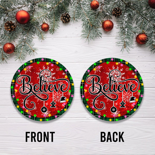Christmas Believe Ornament Png, Round Christmas Ornament, PNG Instant Download, Xmas Ornament Sublimation Designs Downloads - 3.jpg