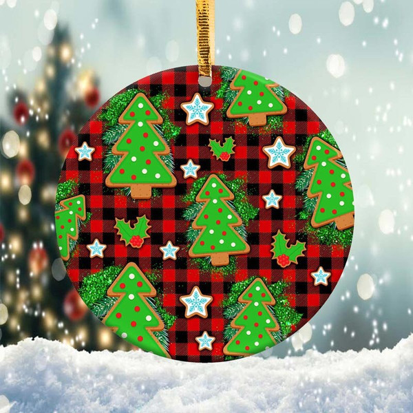 Christmas Cookie Ornament Png, Round Christmas Ornament, PNG Instant Download, Xmas Ornament Sublimation Designs Downloads - 1.jpg