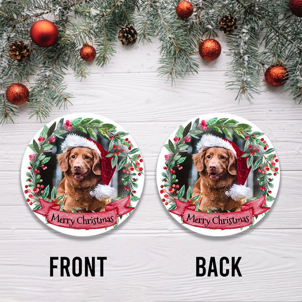 Christmas Dog Pet Ornament Png, Round Christmas Ornament, PNG Instant Download, Xmas Ornament Sublimation Designs Downloads - 2.jpg