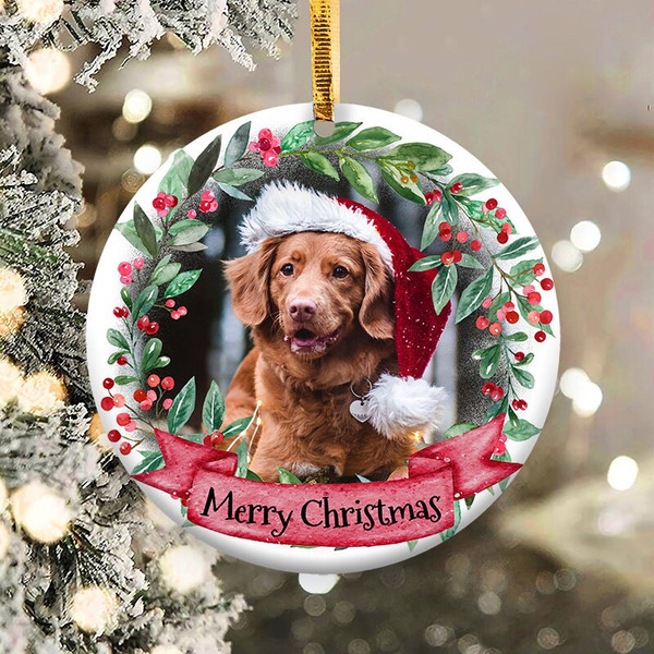 Christmas Dog Pet Ornament Png, Round Christmas Ornament, PNG Instant Download, Xmas Ornament Sublimation Designs Downloads - 3.jpg