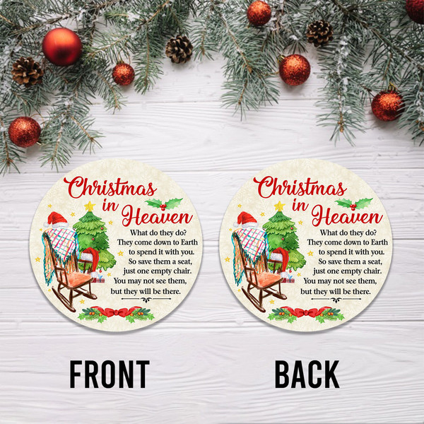 Christmas in Heaven Ornament Png, Round Christmas Ornament, PNG Instant Download, Xmas Ornament Sublimation Designs Downloads - 3.jpg