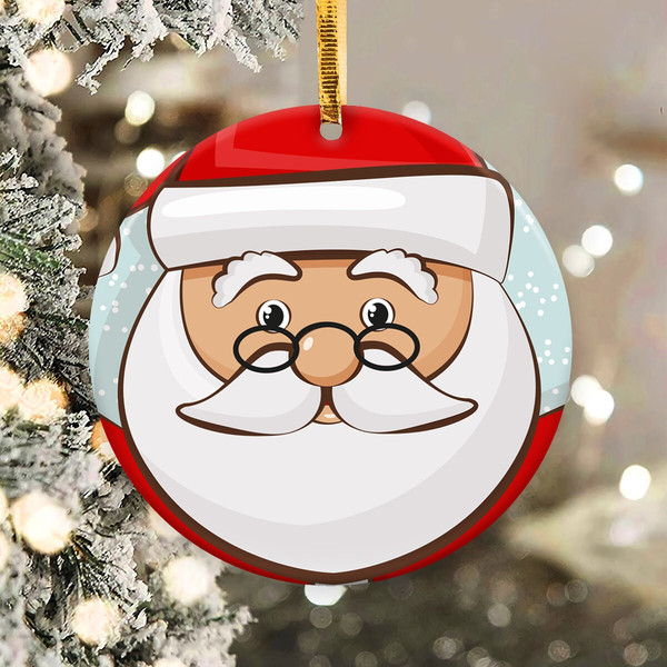 Christmas Santa Face Ornament Png, Round Christmas Ornament, PNG Instant Download, Xmas Ornament Sublimation Designs Downloads - 2.jpg