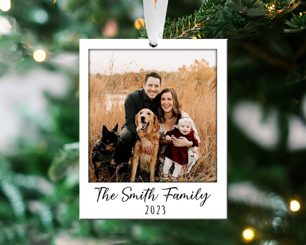 Custom Photo Family Ornament, Custom Polaroid Photo Ornament, Family Christmas 3D Ornament, 2023 Christmas Ornament Family Portrait Ornament - 2.jpg